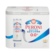 Peroni Nastro Azzurro Non-Alcoholic 0.0% 6Pack Cans