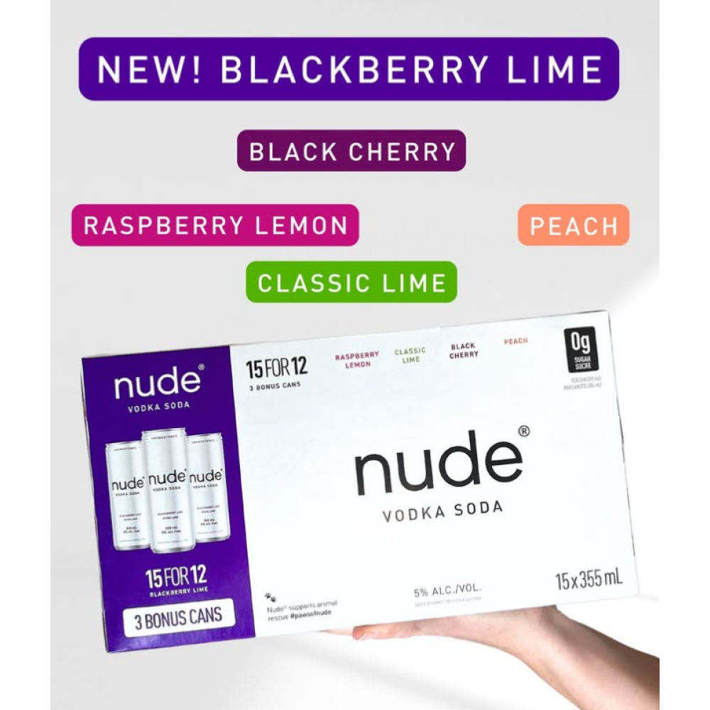 NUDE VODKA 15 FOR 12